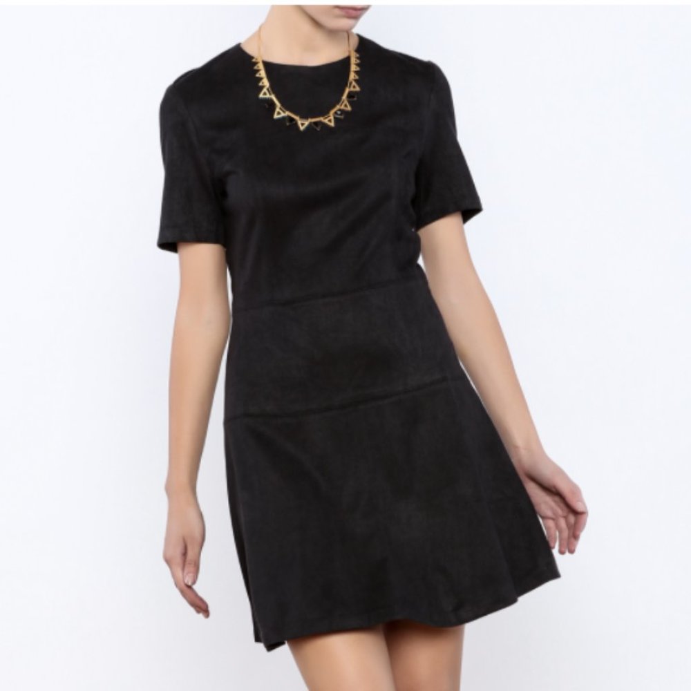 Fate Faux Suede A-Line Dress